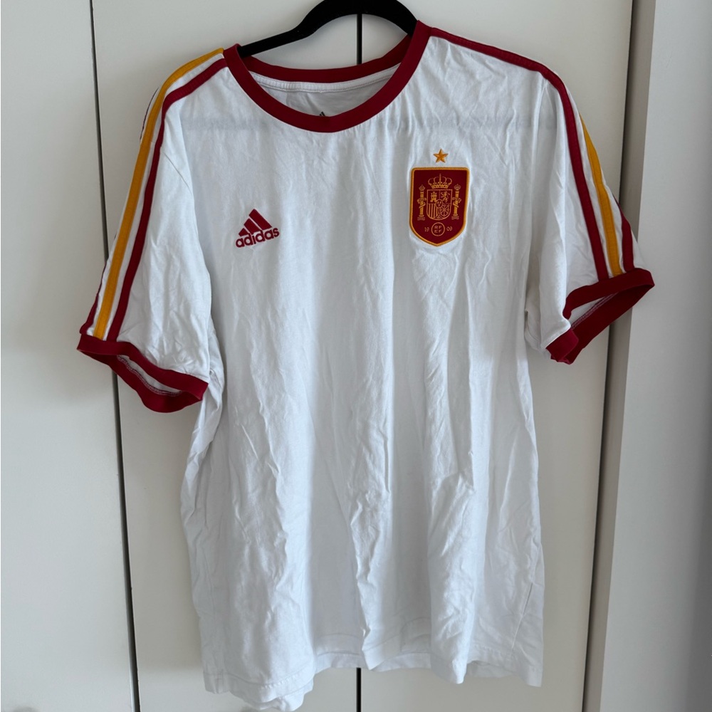 Adidas Spain 3 Stripes Jersey Tee Shirt sz XL